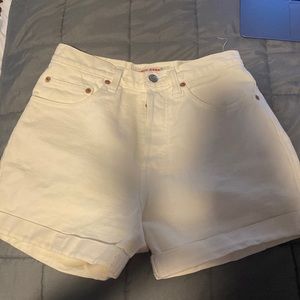 Vintage White High Waisted Jean Shorts